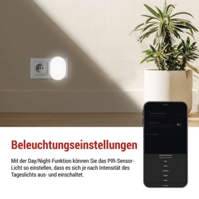 GoSmart PIR-Sensor (Bewegungssensor) mit Nachtlicht, WiFi