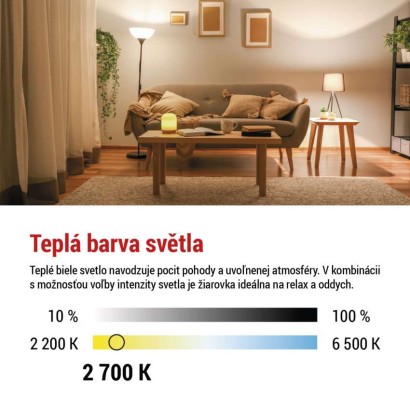 LED žiarovka Filament A60 / E27 / 7,5 W (75 W) / 1 055 lm / teplá biela / stmievateľná