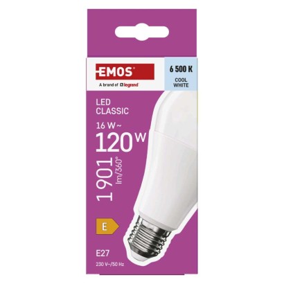 LED žárovka Classic A70 / E27 / 16 W (120 W) / 1901 lm / studená bílá
