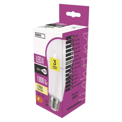 LED žárovka Classic A67 / E27 / 17,6 W (120 W) / 1 900 lm / teplá bílá