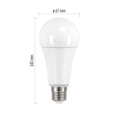 LED žárovka Classic A67 / E27 / 17,6 W (120 W) / 1 900 lm / teplá bílá