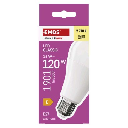 LED spuldze Classic A70 / E27 / 16 W (120 W) / 1901 lm / Silti balta
