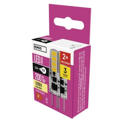 LED spuldze Classic JC / G4 / 1,9 W (21 W) / 200 lm / silti balta