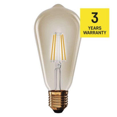 Żarówka LED Vintage ST64 / E27 / 4,5 W (40 W) / 420 lm / 420 lm / Ciepła biel