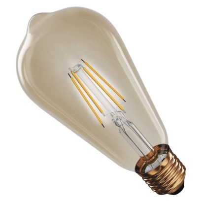 Żarówka LED Vintage ST64 / E27 / 4,5 W (40 W) / 420 lm / 420 lm / Ciepła biel