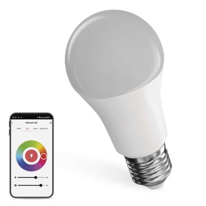 LED spuldze GoSmart A60 / E27 / 11 W (75 W) / 1 050 lm / RGB / aptumšojams / Zigbee