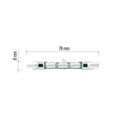Lineare Halogenlampe J78 120W R7s warmweiss