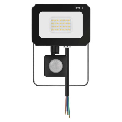 SIMPO LED prožektors ar kustības sensoru, 20 W, melns, neitrāli balts