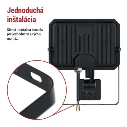 LED reflektor SIMPO s pohybovým čidlom 30 W neutrálna biela