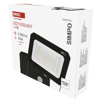LED reflektor SIMPO mit Bewegungssensor, 50 W, neutralweiß