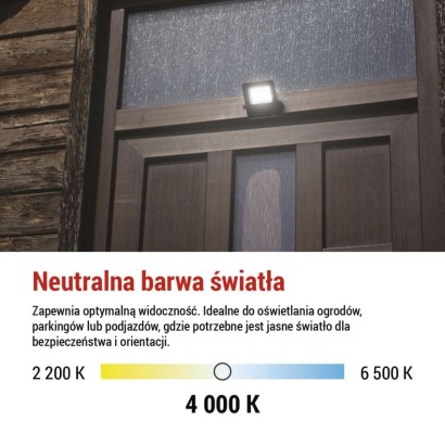 Naświetlacz LED VISIO 10W czarny neutralna biel