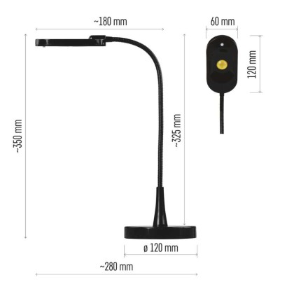 EMOS LED asztali lámpa black & home, fekete