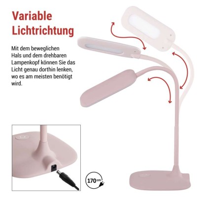 LED Schreibtischlampe STELLA, rosa