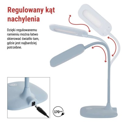 Lampa biurkowa LED STELLA niebieska