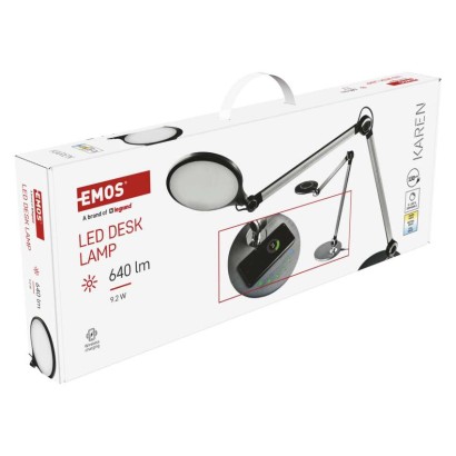 Lampa biurkowa LED KAREN, szary