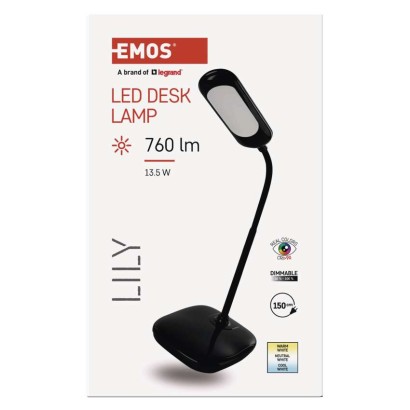 LED Schreibtischlampe LILY, schwarz