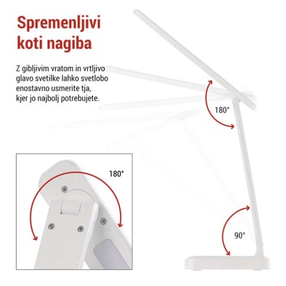 Namizna LED svetilka AMY, polnilna