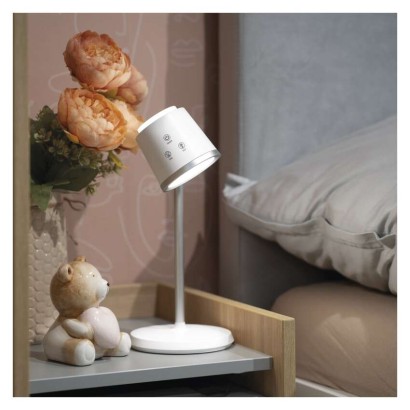 LED Schreibtischlampe ABBIE, wiederaufladbar, weiss