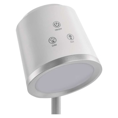 LED Schreibtischlampe ABBIE, wiederaufladbar, weiss