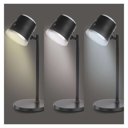 LED Schreibtischlampe ABBIE wiederaufladbar, schwarz