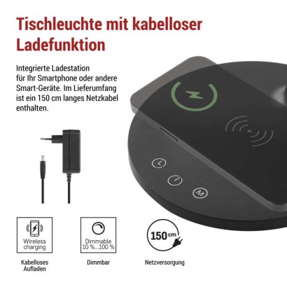 LED Schreibtischlampe OSCAR, schwarz