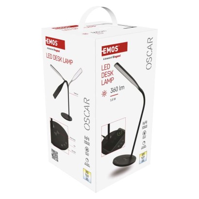 LED Schreibtischlampe OSCAR, schwarz