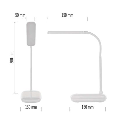 LED Schreibtischlampe MOLLY, weiss