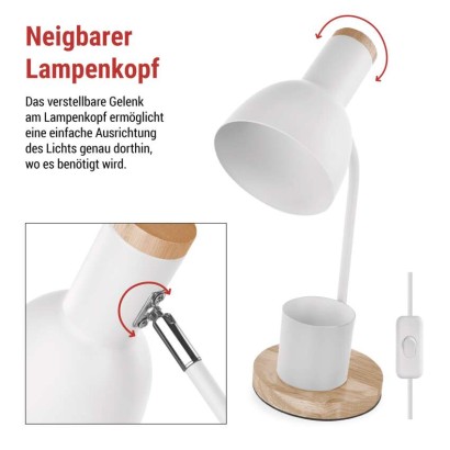 Schreibtischlampe POPPY, weiss