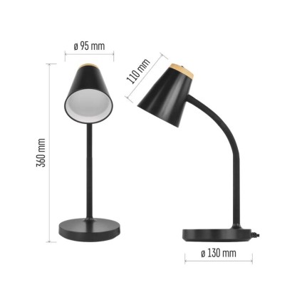LED Schreibtischlampe TARA, schwarz