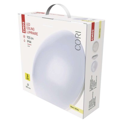 LED svetilo nadometno CORI, okroglo, 12W, IP44, toplo bela