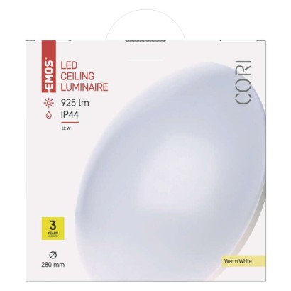 LED svetilo nadometno CORI, okroglo, 12W, IP44, toplo bela