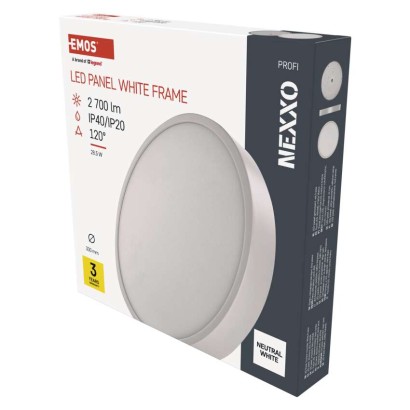 LED virsmas gaismeklis NEXXO, apaļš, balts, 28,5W, neitrāli balts