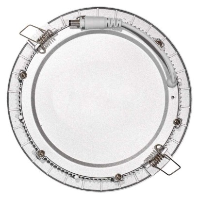 LED panel, vgradni, okrogel, srebrn, 12,5W, nevtralno bela