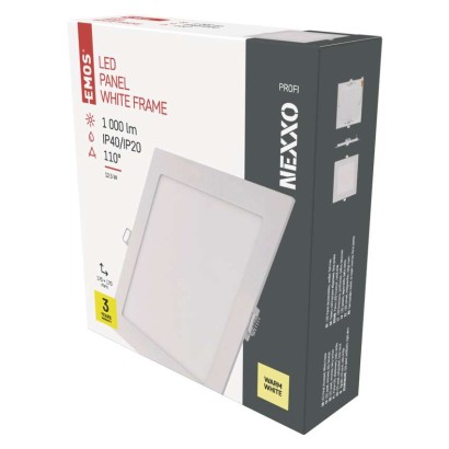LED gaismeklis NEXXO, balts, 17 x 17 cm, 12,5 W, silti balts