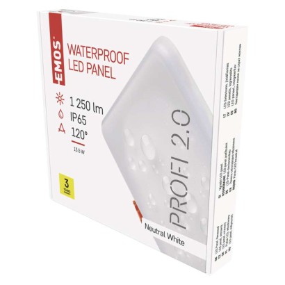 LED gaismeklis VIXXO, 15,5 x 15,5 cm, 13,5 W, neitrāli balts, IP65
