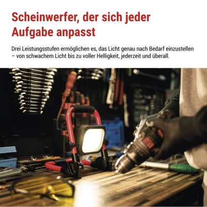 LED-Strahler ACCO, wiederaufladbar, tragbar, 20 W kaltweiss