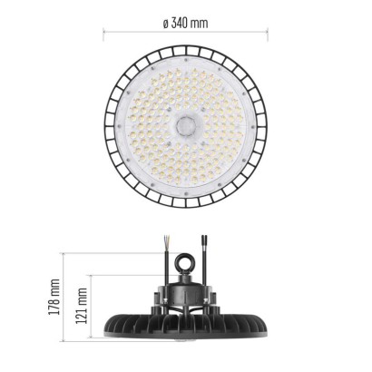 LED priemyselné závesné svietidlo HIGHBAY ASTER 60° 200W