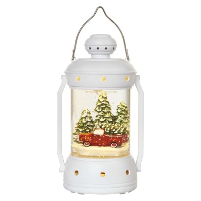LED Weihnachtslaterne, 19,5 cm, 3x AA, Innen, warmweiss, Timer