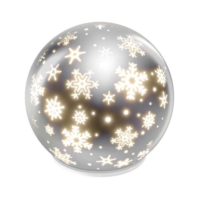 Dekoracje - LED szklana świąteczna ozdoba 10 LED, 12 cm 3x AA ciepła biel, IP20, timer