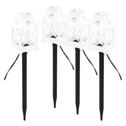LED Deko – Laternen zum Einstecken, weiß, Außen/Innen, Kaltweiß