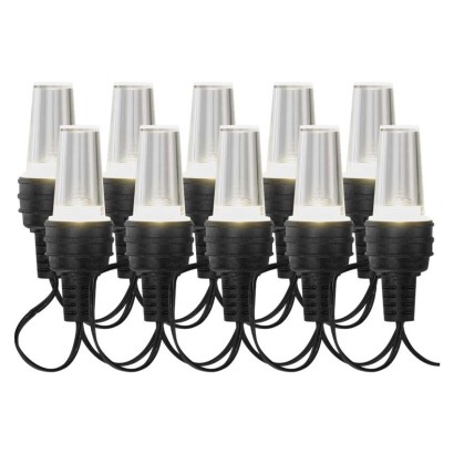 Łańcuch Party 10x 1 LED, przeźroczyste, 4,5 m, zimna biel, IP44