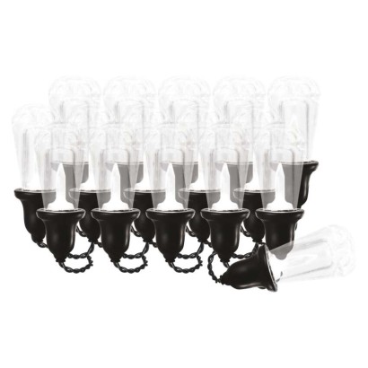 LED virtene – 16x caurspīd. ballīšu spuldzes, 7,6 m, liet. ārā un iekštelpās, silti balta