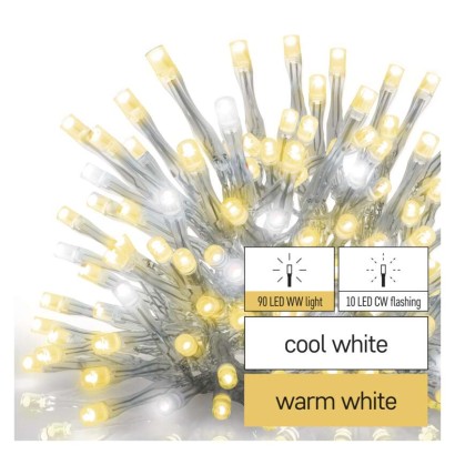 Standard LED Verbindungskette blinkend – Eiszapfen, 2,5 m, Außen, warm-weiß/Kaltweiß