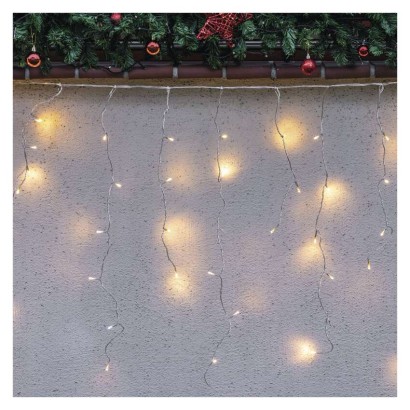 Standard LED Verbindungskette blinkend – Eiszapfen, 2,5 m, Außen, warm-weiß/Kaltweiß