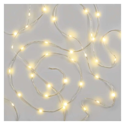 Dekoracje - 160LED drop łezki 16m ciepła biel, IP44 timer
