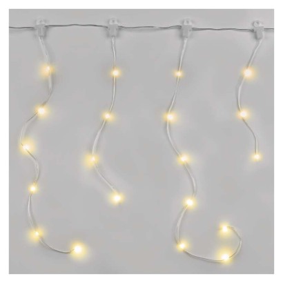 LED Weihnachtliche Drop-Kette – Eiszapfen, 1,7 m, Außen und Innen, warm-weiß, Programme
