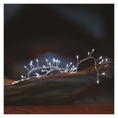 LED Weihnachtliche Nano-Kette – Igel, 2,4 m, 3x AA, Innen, Kaltweiß, Timer