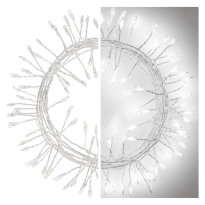LED Weihnachtliche Nano-Kette – Igel, 2,4 m, 3x AA, Innen, Kaltweiß, Timer