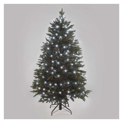 LED Weihnachtliche Lichterkette, 18 m, Außen/Innen, kaltweiß, Programme
