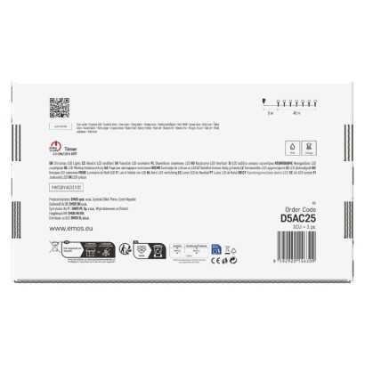 Lampki choinkowe 480 LED cherry 48m , zimna biel, zielony przewód, IP44, 8 programów, time